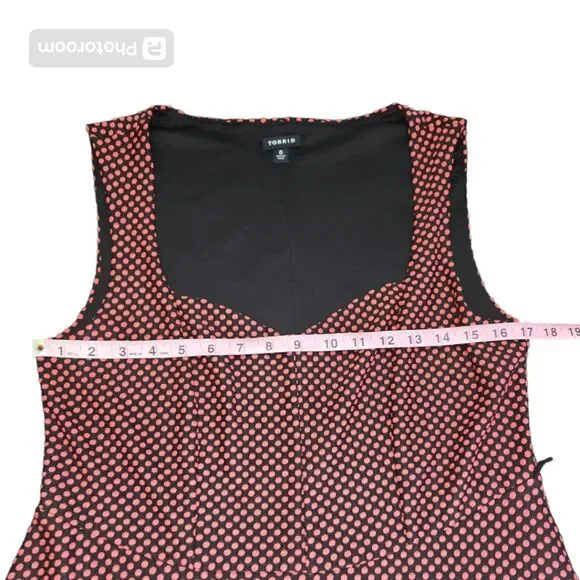Torrid Jacquard Polka Dot Skater Dress - L - Picture 9 of 10